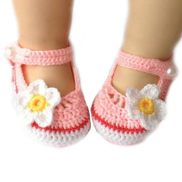 

Детская обувь ручной вязки, обувь для детской кроватки, вязаная крючком обувь для девочек, ручная обувь для новорожденных