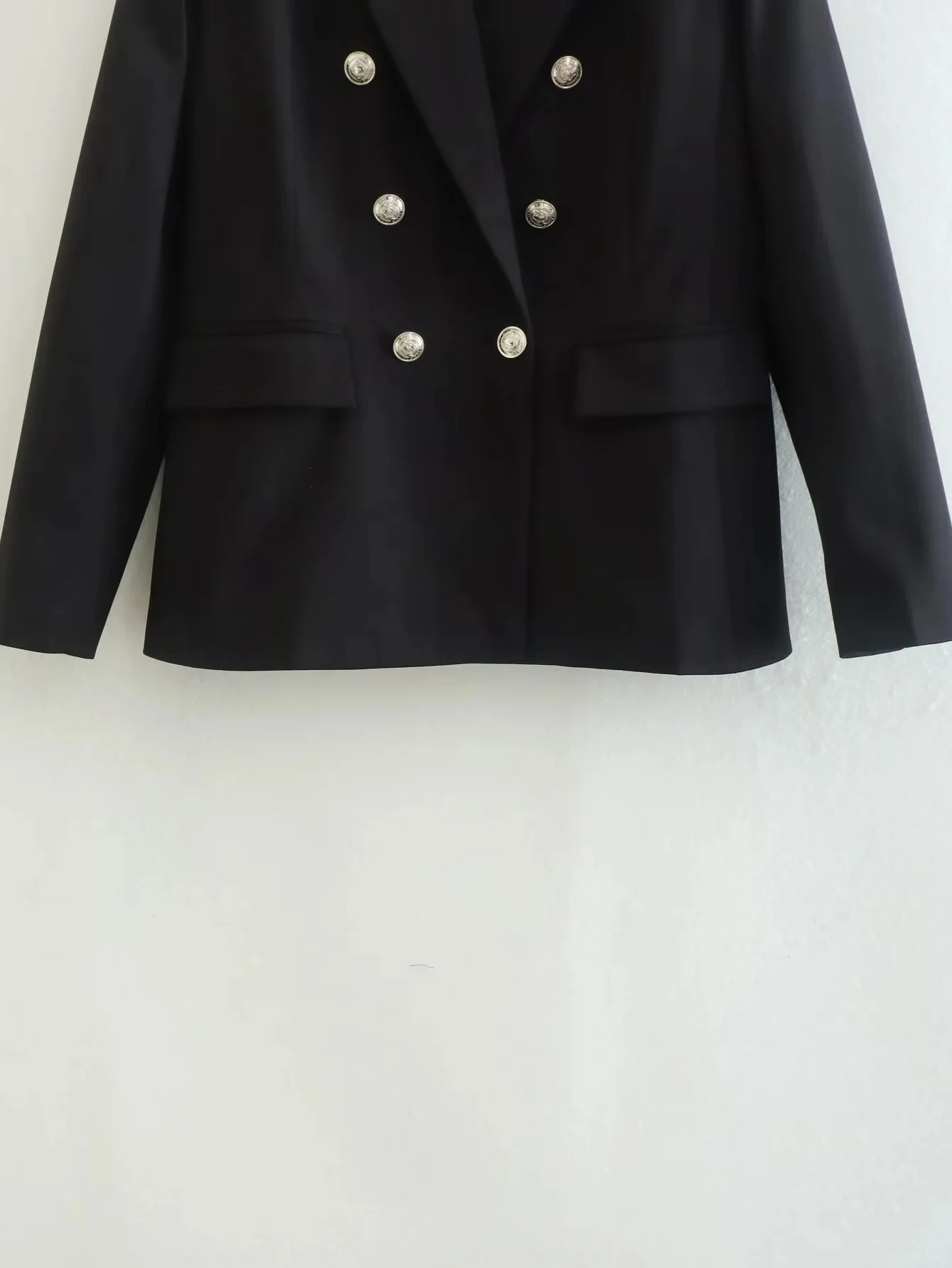 Maxdutti Ins Fashion Blazers Blogger Retro Double Breasted Solid Casual Blazers Women