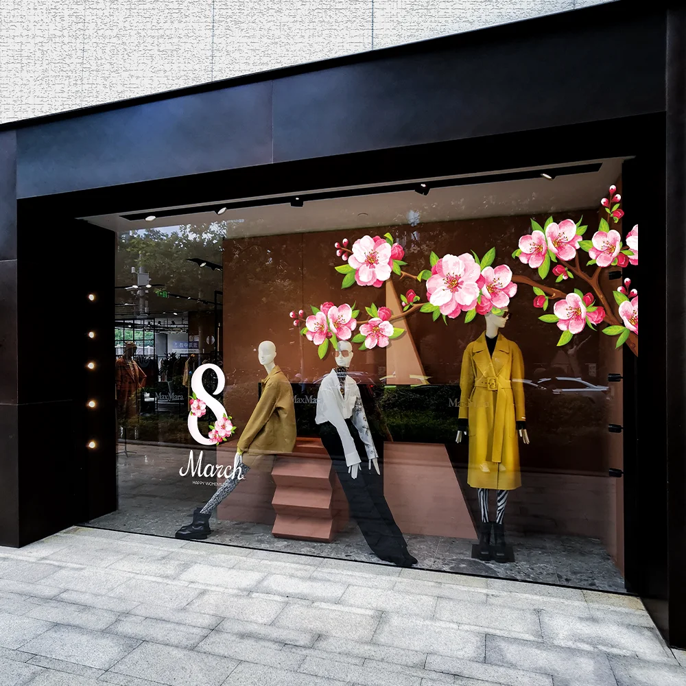 QiAds на заказ весеннее украшение для магазина с цветком персика 38 женский день