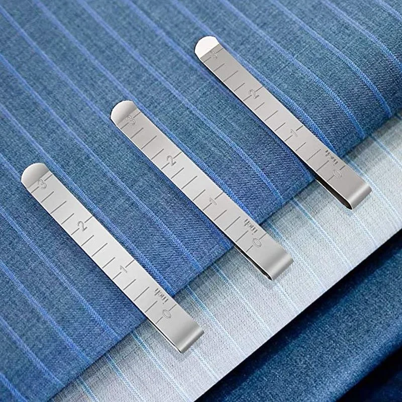 

DIY Sewing Clip Tools 10-Pack Sewing Clips Stainless Steel Hemming Clips Metal Sewing Hemming Clips Fabric Measuring Ruler
