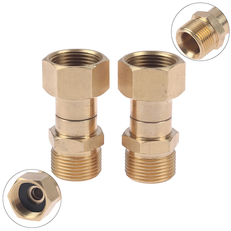 360 Degree Rotation Hose Sprayer Connector Brass High Pressure  M22 14mm Thread Washer Swivel Joint Connector Hose Fitting