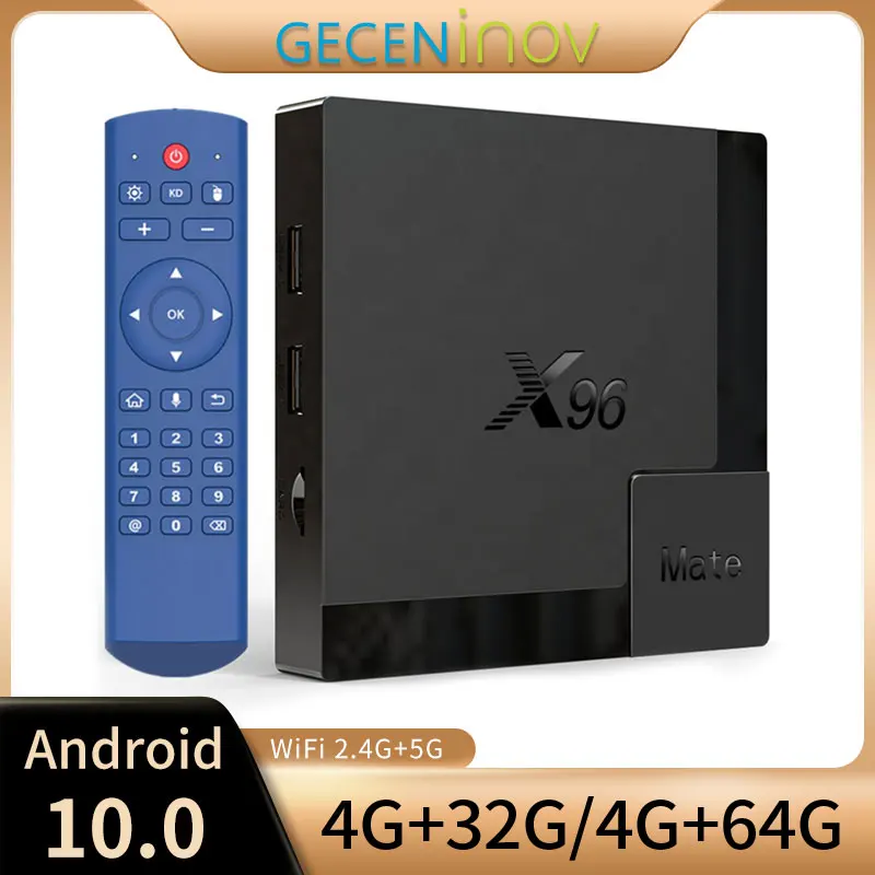 

X96 MATE Smart Android 10.0 TV Box 32G 64GB Quad Core Allwinner H616 100M 2.4G&5G Dual Wifi Media Player TV Box