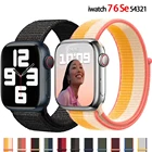 Ремешок нейлоновый для Apple Watch Band 45 мм 44 мм 42 мм 41 мм 40 мм 38 мм, спортивный браслет для наручных часов, Correa iWatch Series 3 4 5 SE 6 7