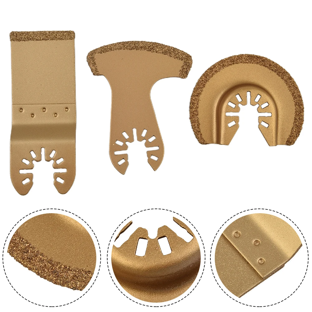 

Carbide Oscillating Multi Tool Segment Saw Blades Tile Grout Cutter 3pcs Set Tool Accessories For Cutting Hard Carbide Material