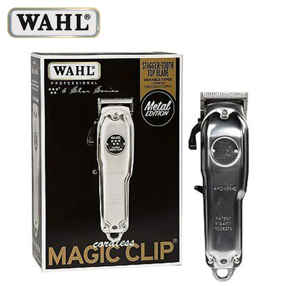 Wahl 8509 Cordless Magic Clip Metal Edition Hair Clipper Rotary Motor, for Professional Barbers and Stylists