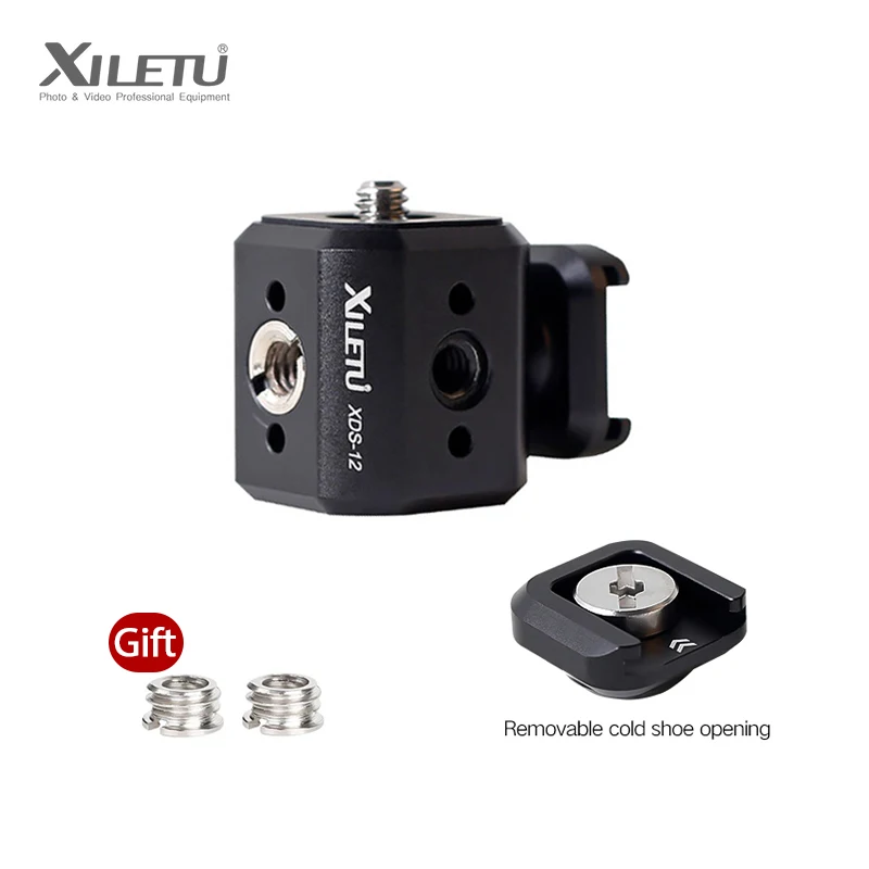 XILETU XDS-12 винтовое отверстие для штатива место для преобразования 1/4 3/8 Позиционирование отверстия база расширения аксессуары с холодным башмаком