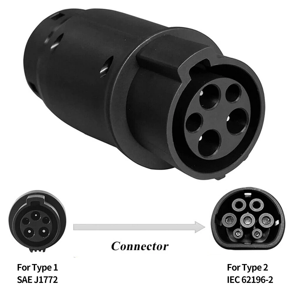 

Инструмент US-Europe адаптер Черный EV адаптер для типа 2 Electric J1772 переходник SAE тип 1 на тип 2 32 А стандарта высокое качество
