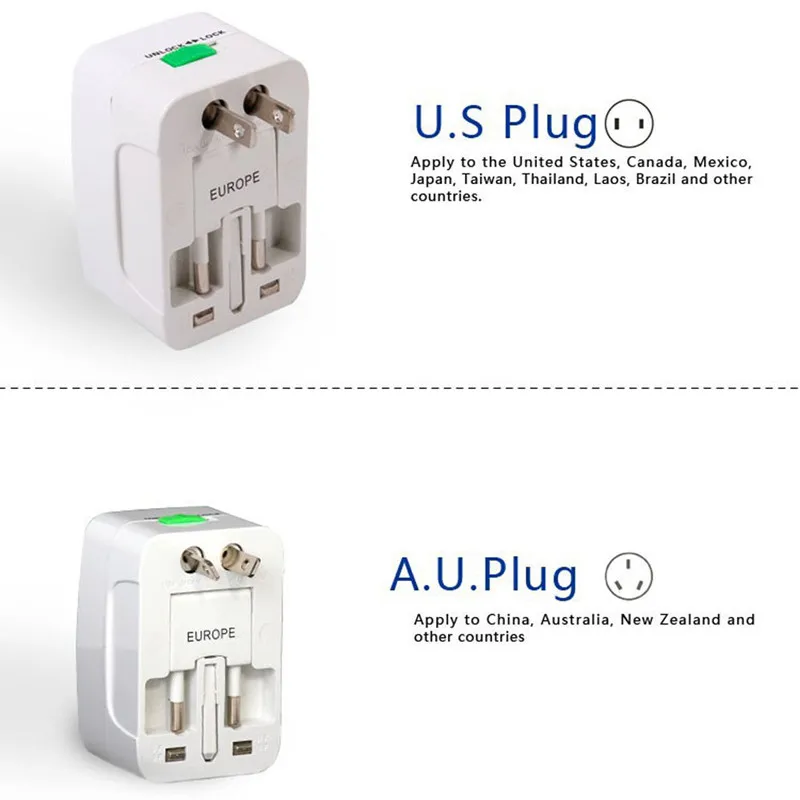 Универсальный переходник с двумя USB-портами универсальное зарядное устройство