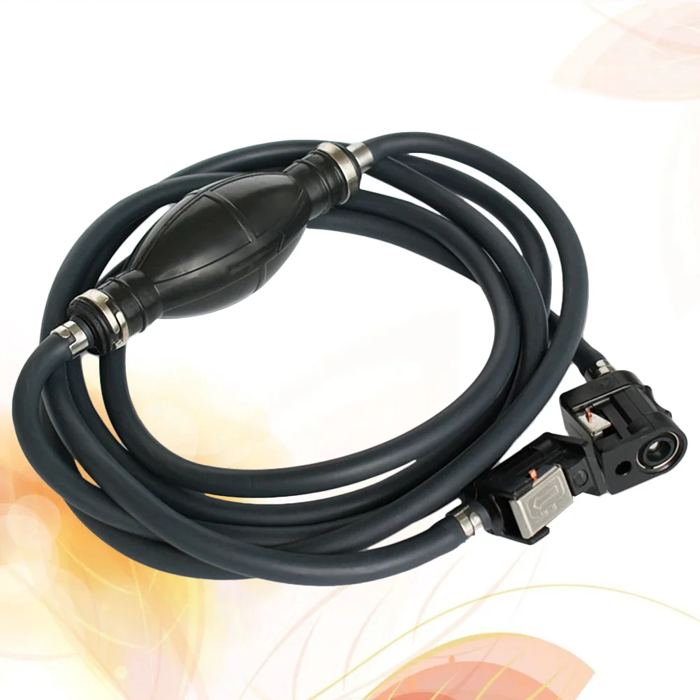 

Motorcycle Outboard Fuel Tank Hand Pump Manual Pump Fuel Pipe External Anti-static Tubing Fittings (Black)