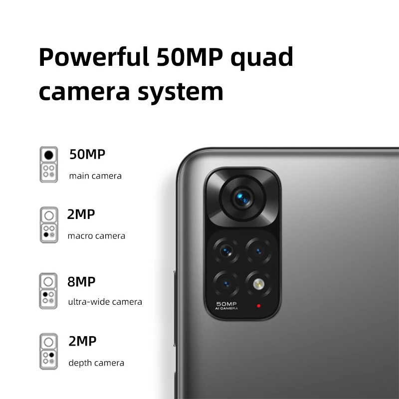 Cena Globalna Wersja Xiaomi Redmi Note 11 64GB/128GB Smartphone NFC Snapdragon 680 Octa Core 50MP Quad Camera 33W Pro Szybkie ładowanie
