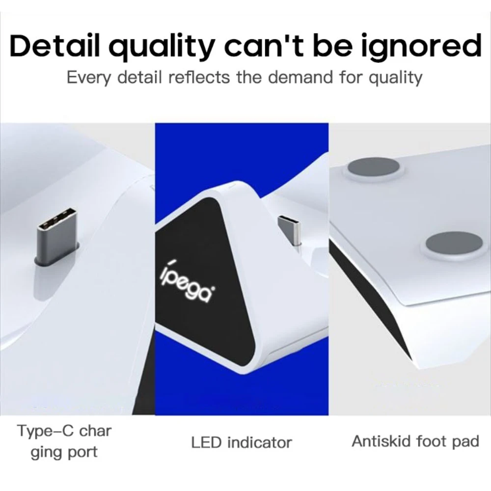 

Intelligent Fast Charging Dual Sense Charging Dock Station Save Space Dual Controller Charger Dock Led Indicators Practical