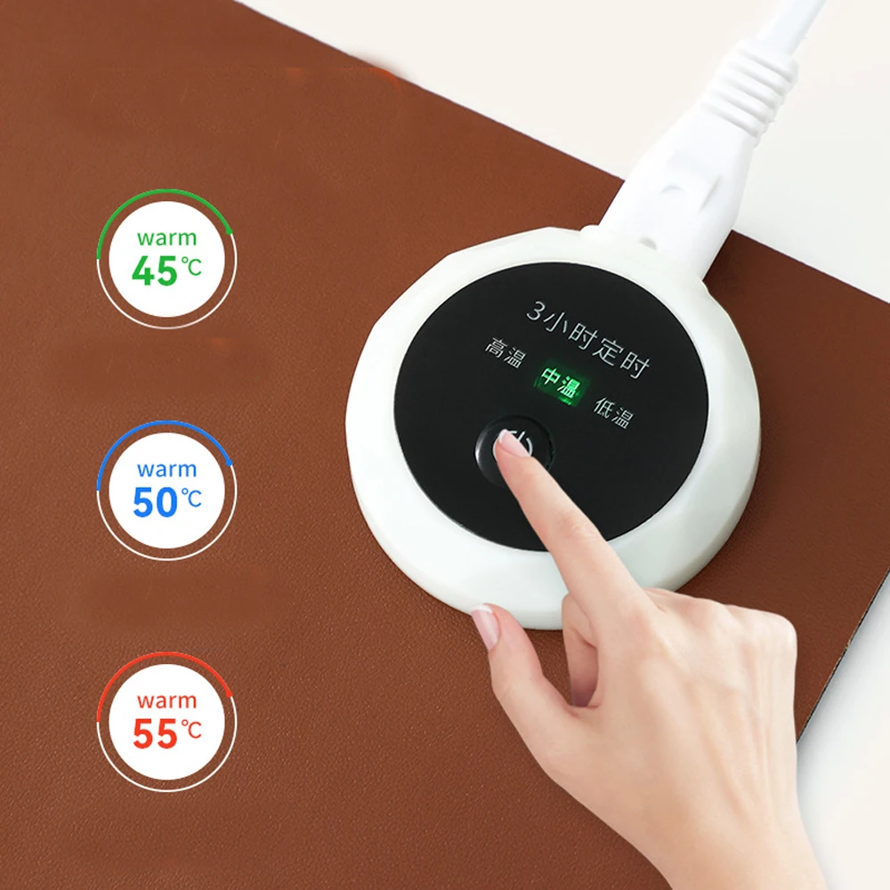 Duża inteligentna podgrzewana podkładka pod mysz śliczna elektryczna na biurko do podgrzewania dla studentów