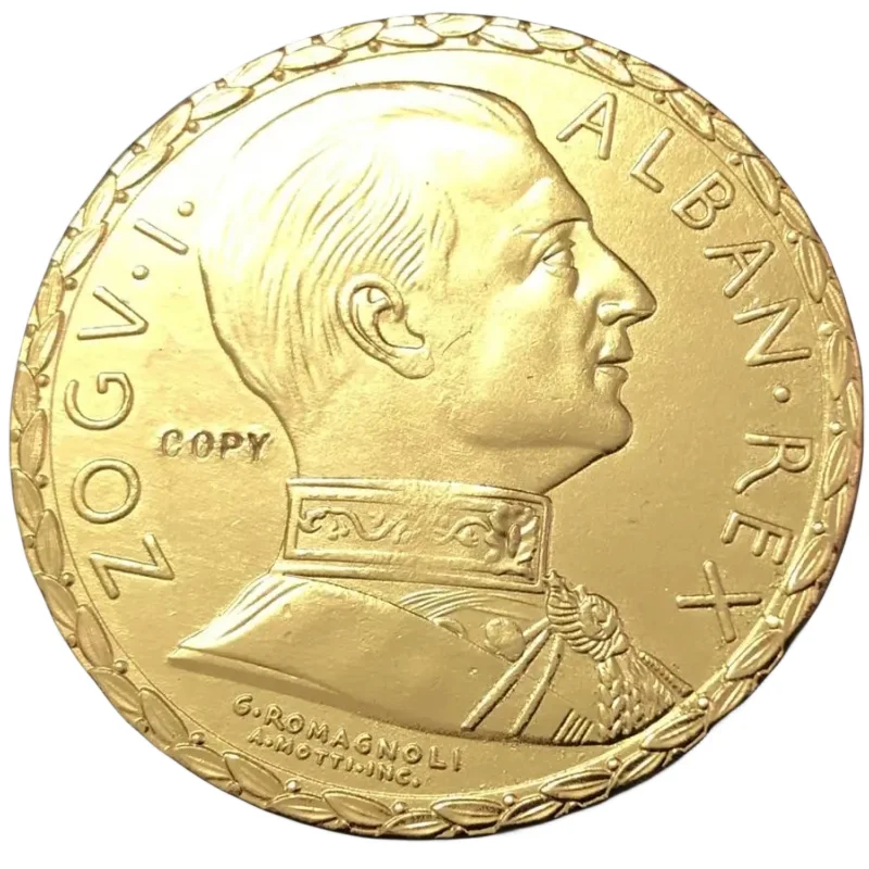 

Копия золотой монеты Албании 1928 года