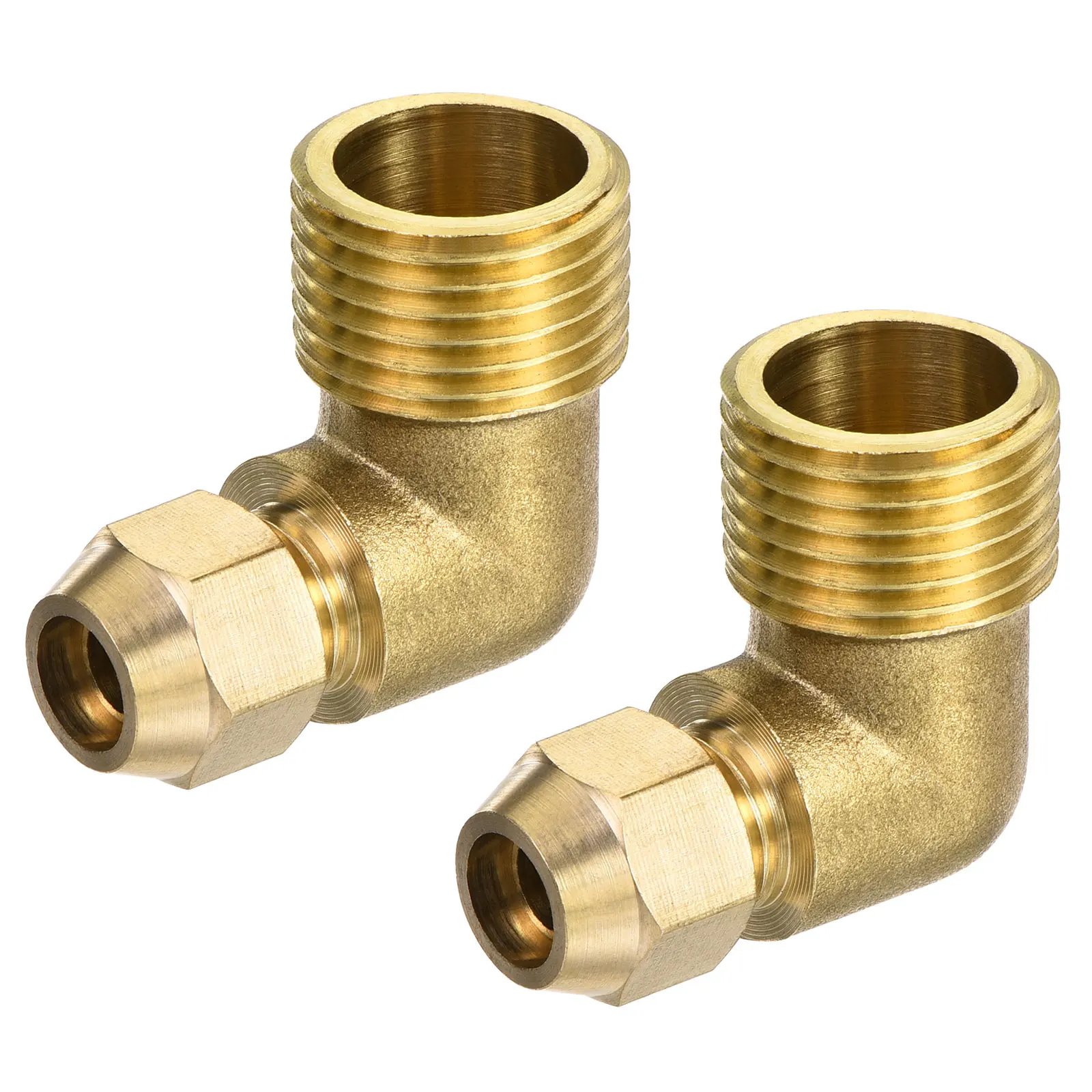 

Uxcell Brass Compression Tube Fitting 8mm Tube OD to 1/2PT Male Thread Elbow Fittings Pack of 2