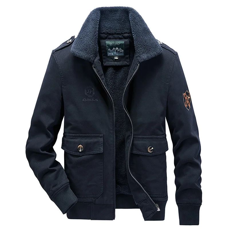 

Bomber Parka Winter Warm Thick Fleece Fur Collar Military Coat Brand Army Tactics Jacket Men 6XL