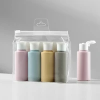 4pcs portable empty bottles travel shampoo lotion shower gel soap dispenser bottles reusable silicone refillable container