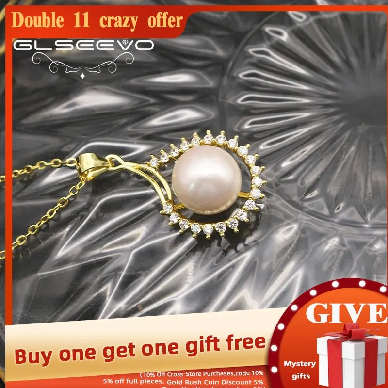 

Glseev Barbed Water Drops Sterling Silver Natural Freshwater Pearl Necklace Women's Party Luxury High Quality Jewelry GN0322