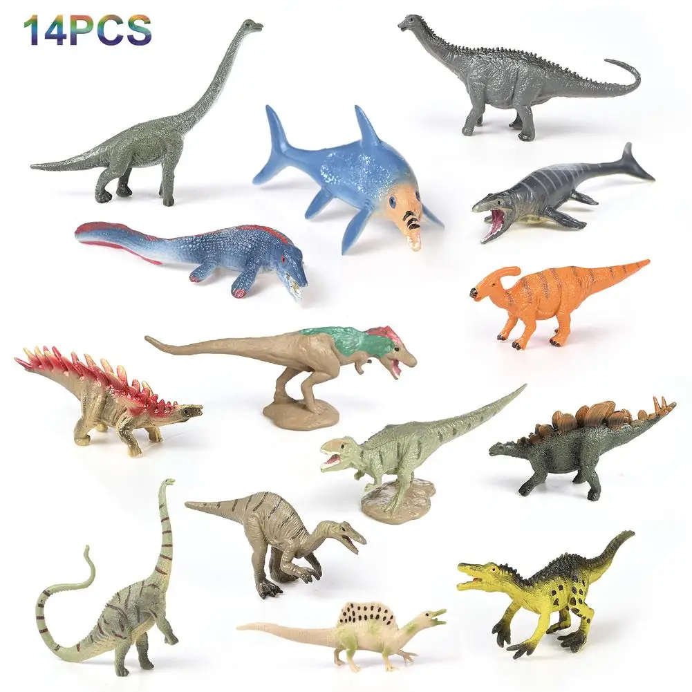 

14pcs Jurassic Dinosaur Figure Doll Simulation Dinosaur Model Figurines For Kids Birthday Gifts Collection