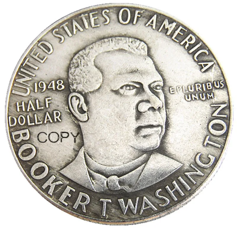 

США 1948 P/S/D Booker половина доллара Посеребренная копия монеты