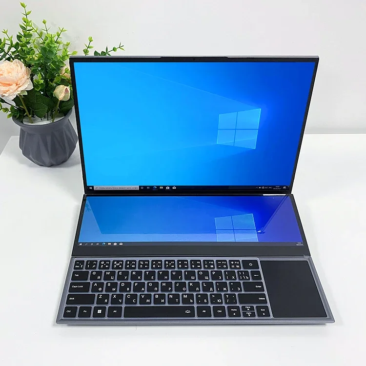 

2022 Double Screen Laptop 16 inch+14 inch Touch CPU i7 10750H 2.7GHz Gaming Notebook Computer Dual Laptops