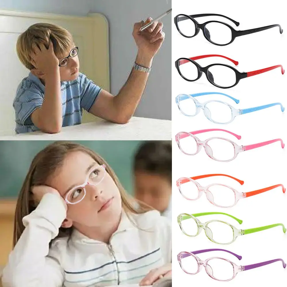 

Anti-UV Anti-blue Rays Transparent Anti Blue Light Glasses Ellipse Kids Glasses Computer Goggles Children Eyeglasses