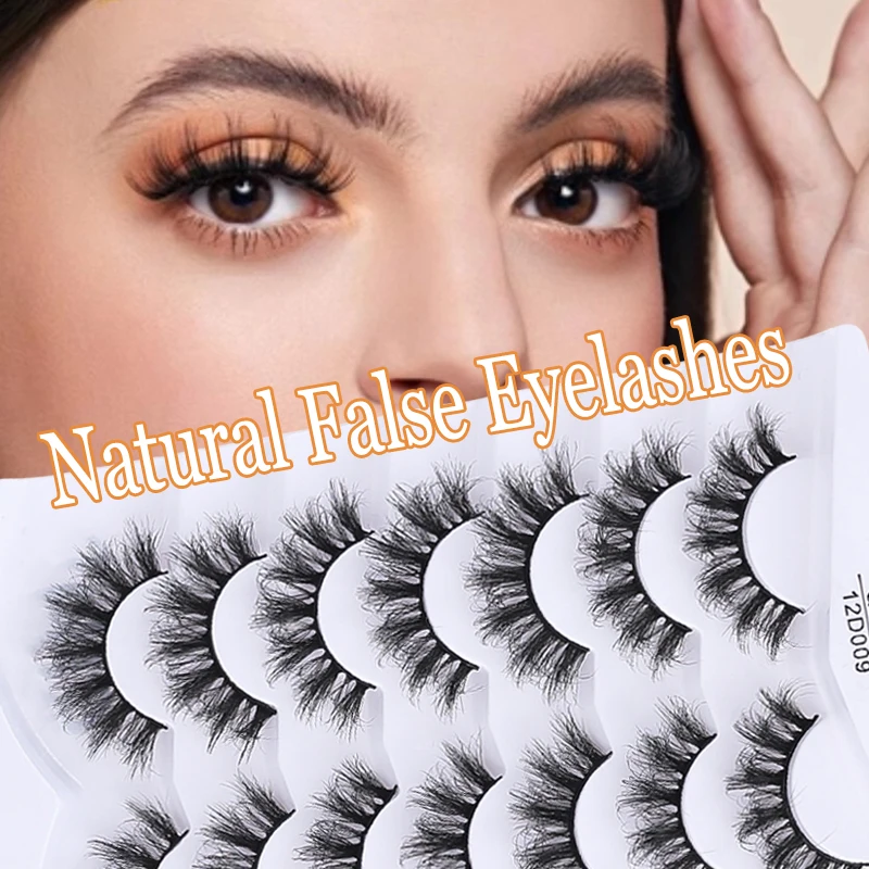 

7 пар Накладные ресницы долговечные завитые мягкие пушистые норковые драматические ресницы натуральные густые длинные объемные 3D ресницы для наращивания макияжа