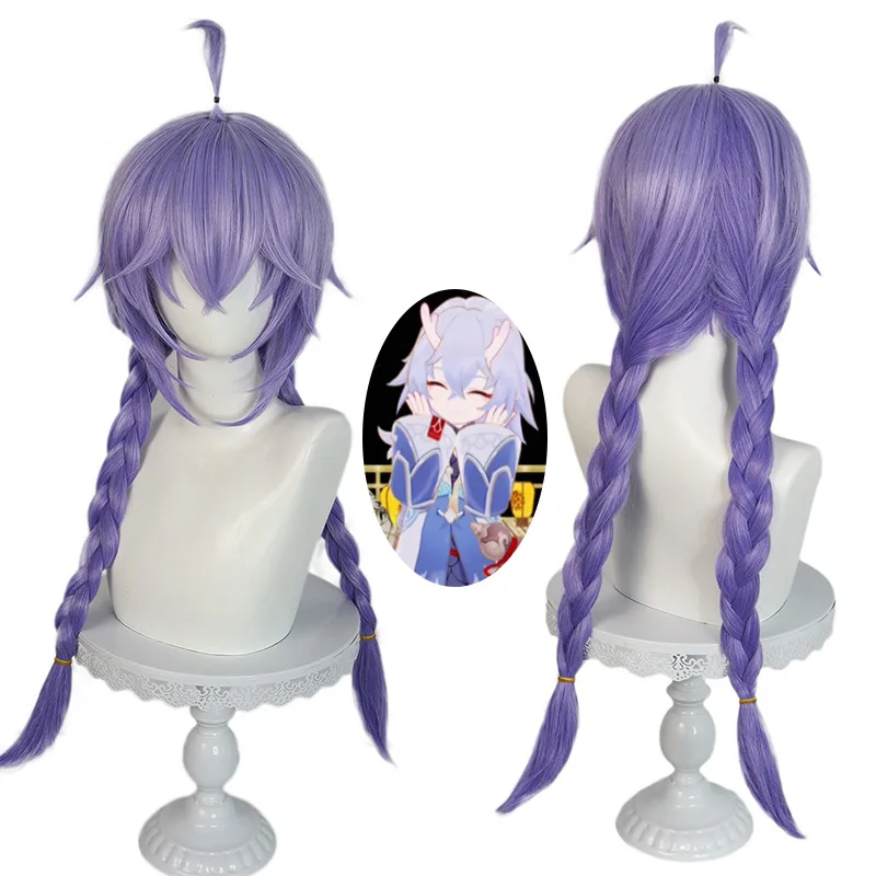 

Game Honkai: Star Rail Bailu Cosplay Wig Bailu Cosplay 100CM Heat Resistant Synthetic Hair Halloween Role Play Wigs + Free Cap