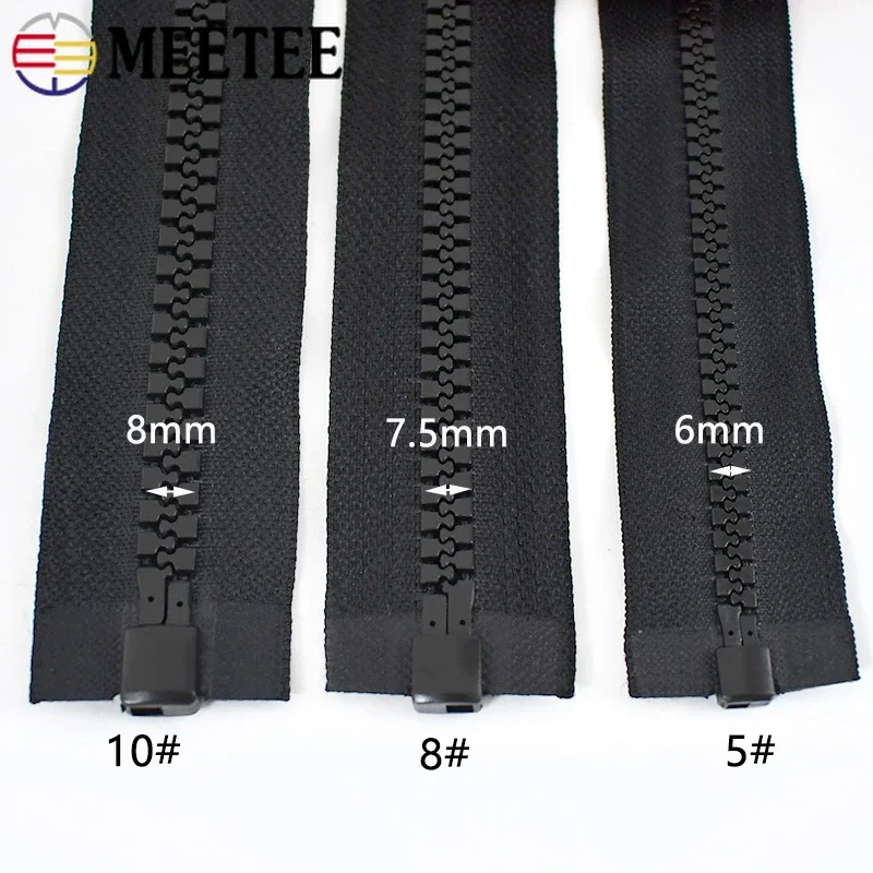 Meetee 5. # 8 10 Смола молния 60-200 см уличные палатки двухсторонние пластиковые молнии