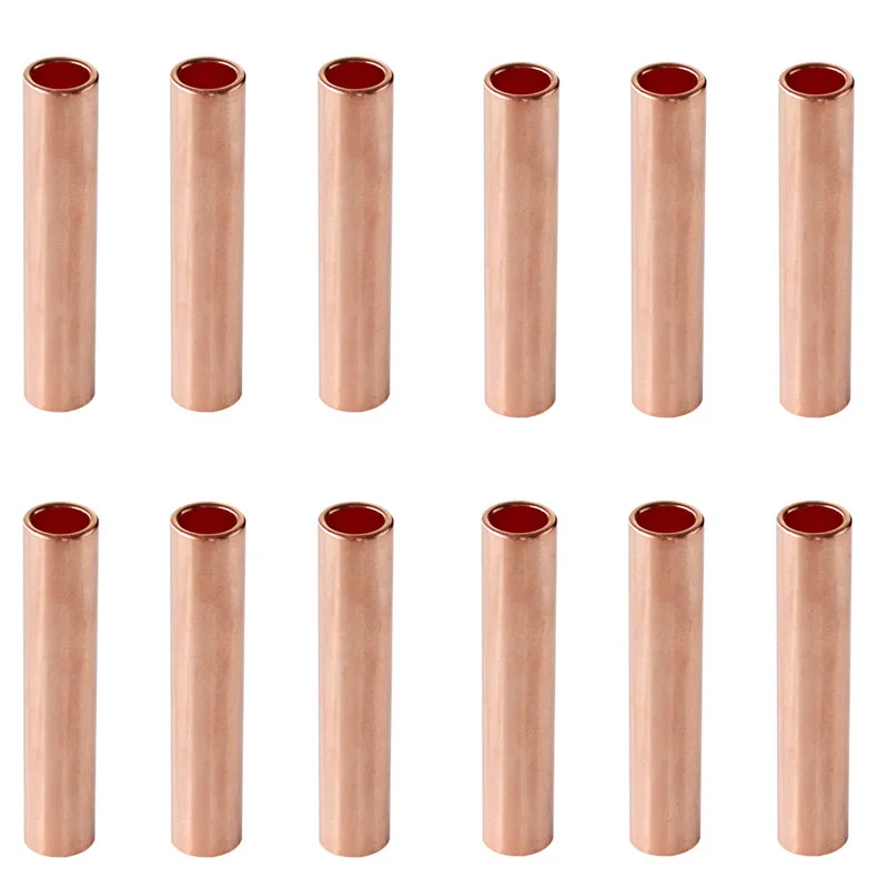 

10PCS Copper Wire Connector Non-Insulated Electrical Cable Terminal 2.5/4/6/10/16/25/35mm2 Cold Crimp Terminal Tube