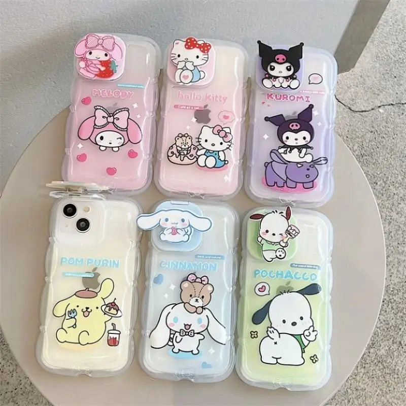 

New Kawaii Sanrio Cinnamoroll Mymelody Soft Glue All Inclusive Phone Shell for Iphone12/13 Promax Anime Mobile Protective Case