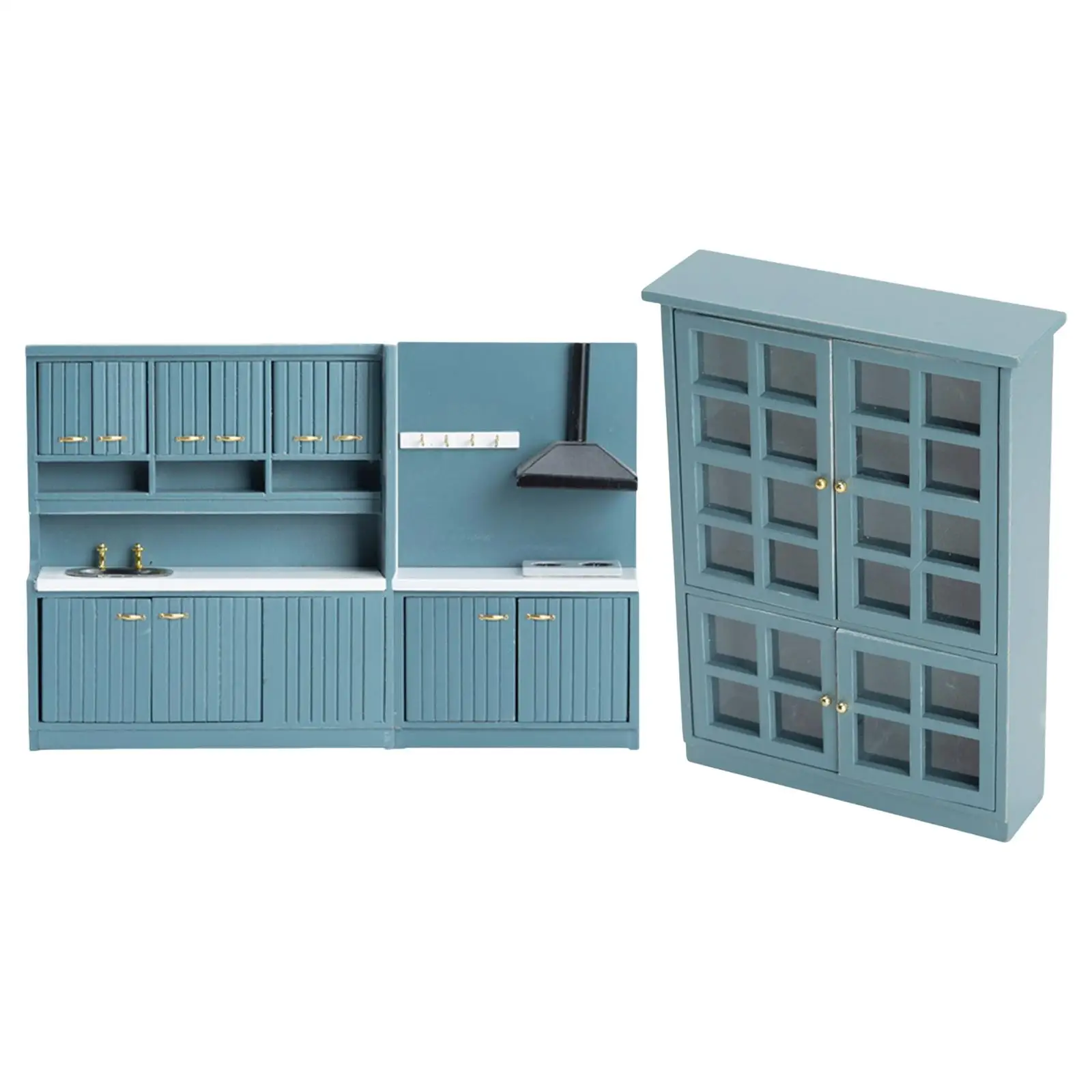 

1:12 Scale Dollhouse Kitchen Cabinet Dollhouse Decoration Miniatures Scenes