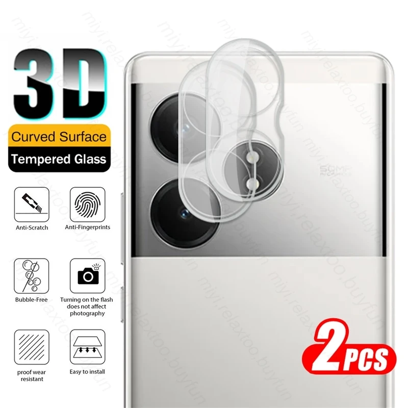 RealmeGT6 5G 2 шт. защита задней камеры для Realme GT 6 T/6 задняя линза 3D чехол из закаленного
