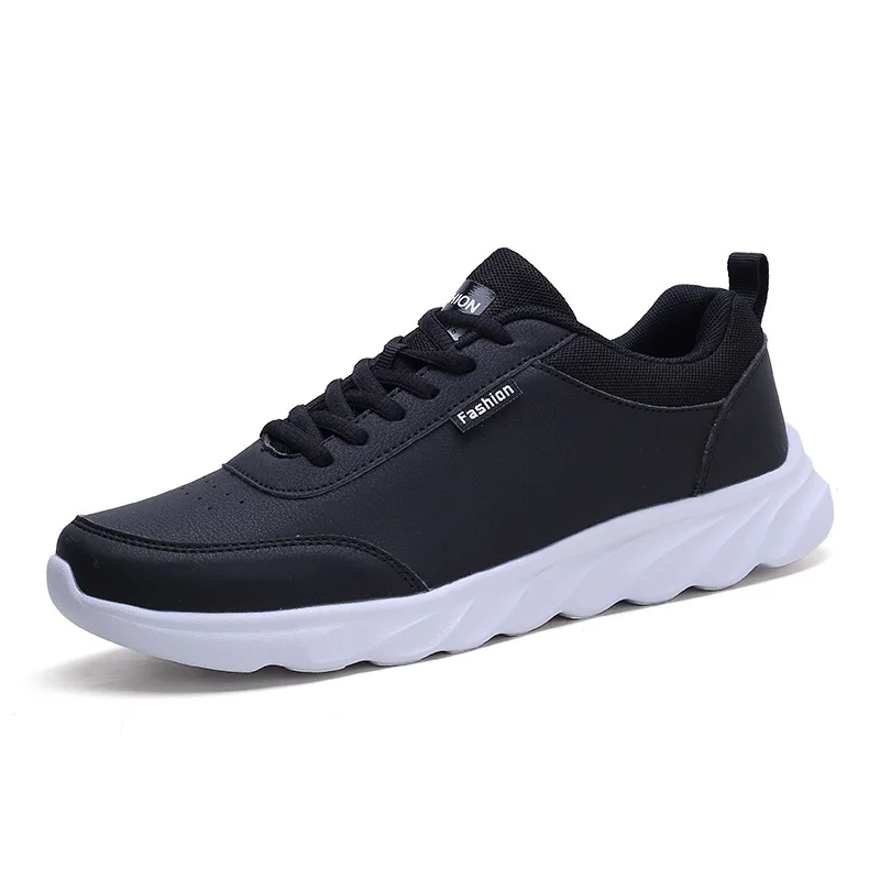 

Autumn Men's Casual Sneakers PU Leather High Quality Sports Shoes Daily Exercise Running Shoes Platform Hard-wearing Man Shoes
