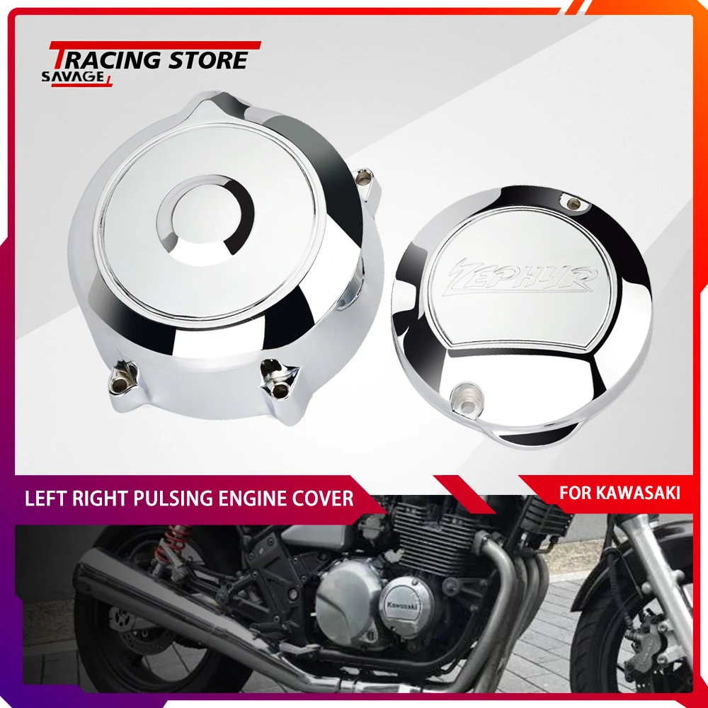 Left Right Pulsing Engine Cover Housing For KAWASAKI ZR400 ZR550 Zephyr X ZR 400 550 1989-2008 Motorcycle Protective Case Parts