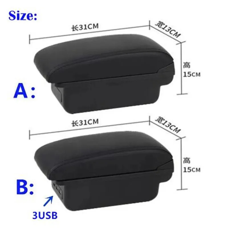 Подлокотник Vw Golf 6 Кожаный/абс-пластик Автомобильная Консоль Для Хранения 5 Mk5 Jetta