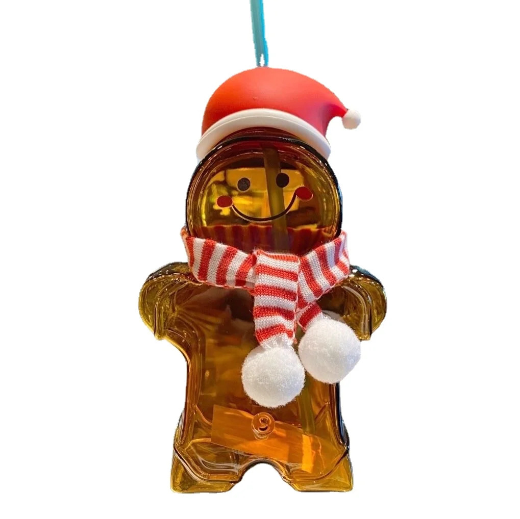

Cup Dad Valentine's Day Glass Cup With Straw Gingerbread Man Cartoon Heat-resistant Cute Mug Coffee Mug Tea Cup