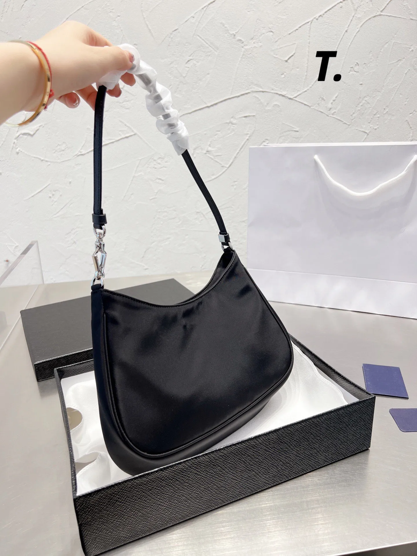 High quality fashion net popular women's bag versatile cool nylon three in one bag armpit bag chain Crossbody handbag