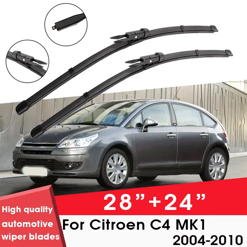 

Щетка стеклоочистителя автомобиля для Citroen C4 MK1 2004-2010 28 "+ 24" лобовое стекло чистый натуральный резиновый автомобильные дворники аксессуары