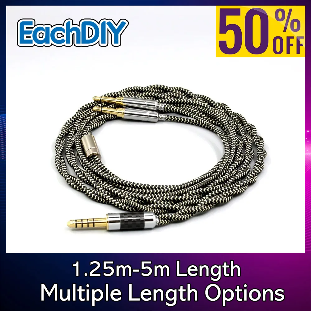 Фото Кабель для наушников 2 Core Shield 2.8mm BSleeve Litz Raided OFC для Hifiman Sundara Ananda HE1000se V2 HE6se he400i he400se 8063 №1