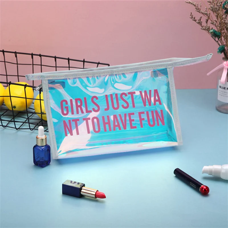 

Laser Colorful Cosmetic Bag Fashion Women Storage Bag New Zipper Bags for Girls Makeup Case