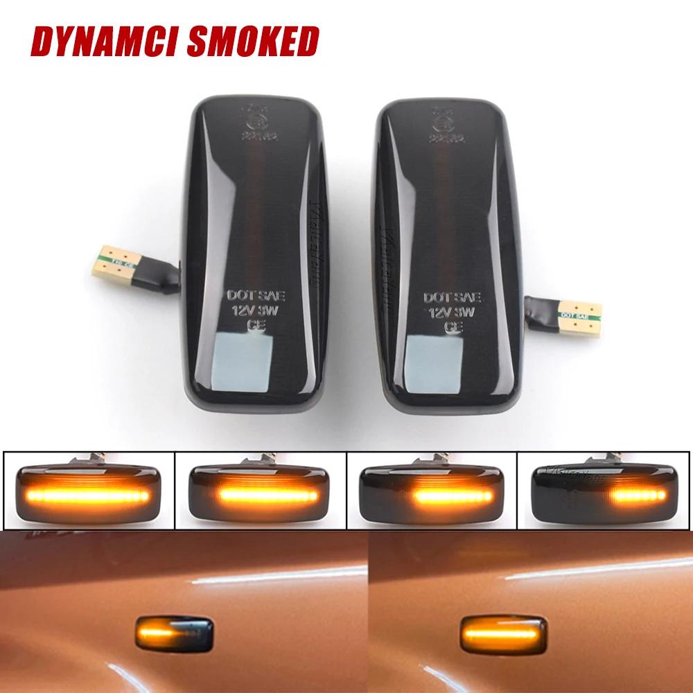 

Светодиодный динамический боковой габаритный фонарь для Nissan Sylphy Almera Murano Bluebird Sunny Teana J31 Cefiro Maxima, повторитель указателей поворота
