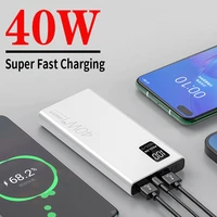 super fast charging power bank 20000mah portable charger 2usb output digital display external battery for iphone x xiaomi