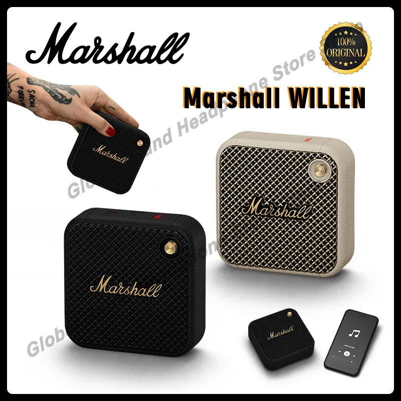 

Оригинальный портативный динамик Marshall Willen, беспроводной Bluetooth IP67, водонепроницаемый и пыленепроницаемый спортивный динамик, уличный стере...