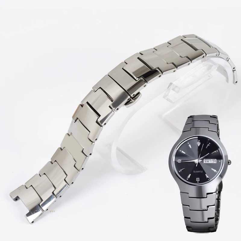 นาฬิกาทังสเตนสตีลนาฬิกาสร้อยข้อมือสำหรับ RADO 6020หัวเข็มขัดผีเสื้อนาฬิกาสายรัดโบลตัน Notch 11มม.* 22...