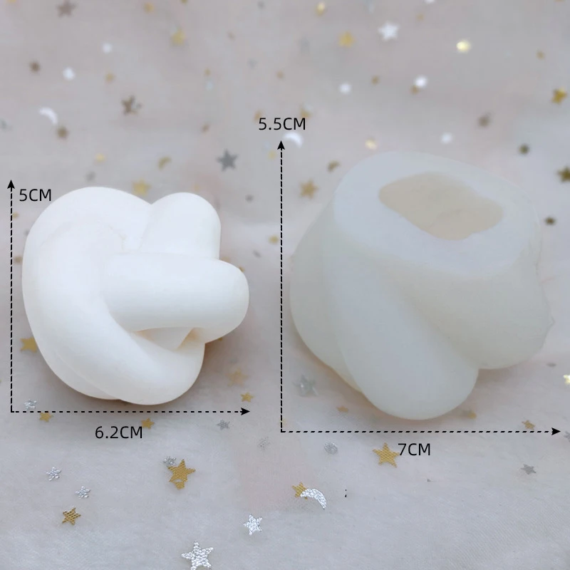 

1Pc knot Candle Silicone Mold DIY Wool shape Candle Silicone Casting Mold Handmade Candle Soap Making Wax Mold Handcraft