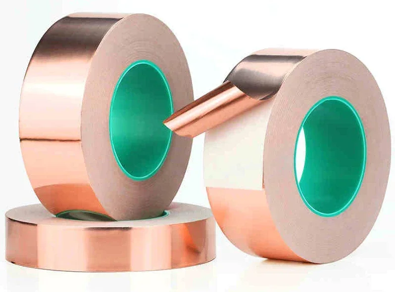 Лента из медной фольги. Самоклеящаяся медная фольга. Проводящий экранный