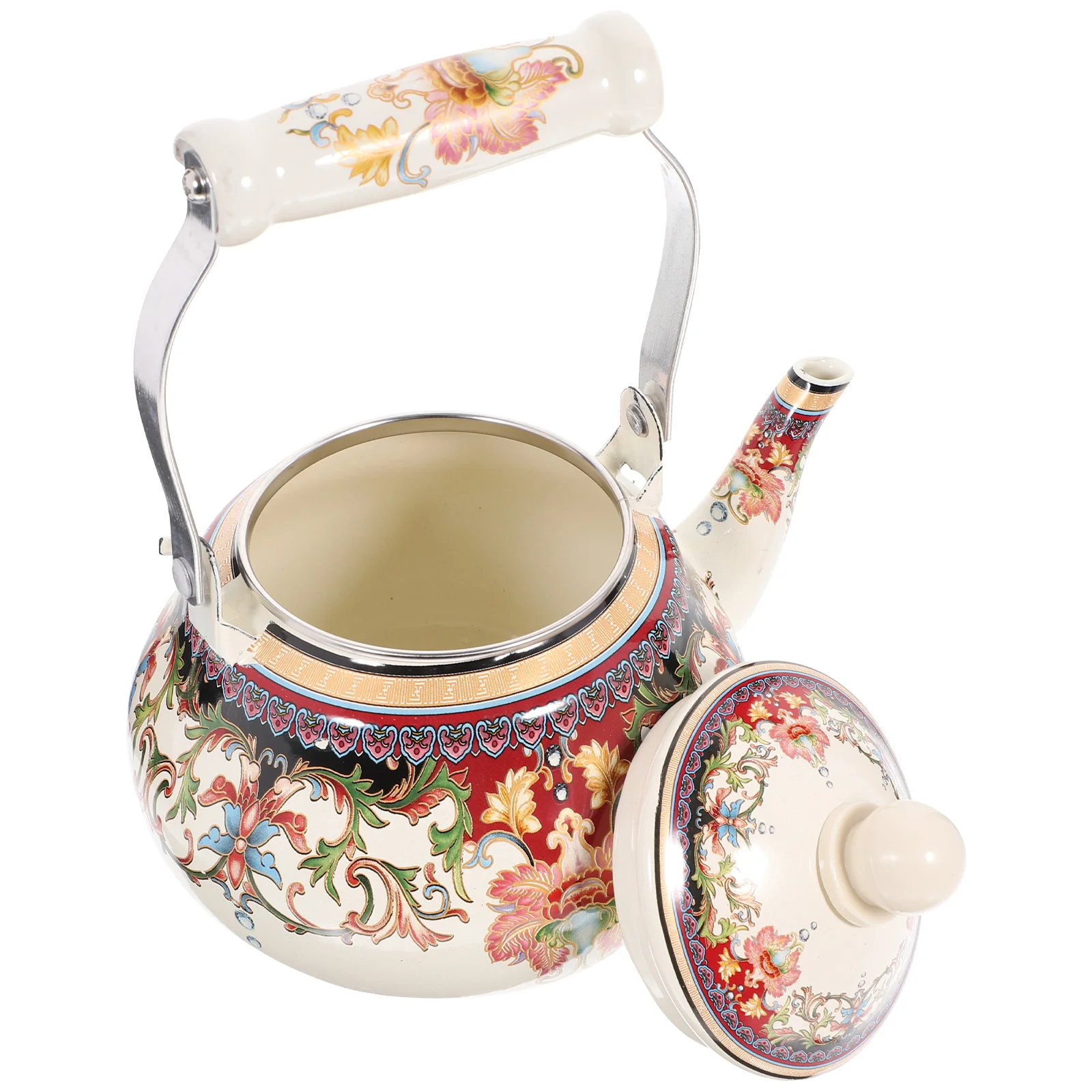 

Tea Kettle Teapot Pot Enamel Water Ceramic Stovetop Coffee Whistling Teakettle Stove Kitchen Vintagetop Kettles Porcelain