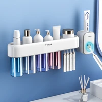tihua electric toothbrush holder automatic toothpaste squeezer dispenser with magnetic storage rack bathroom accessories sets