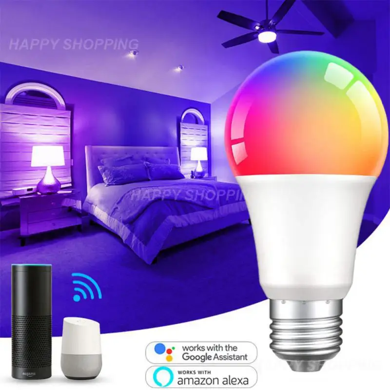 

Rgb Светодиодная лампа с регулируемой яркостью для умного дома, 12 Вт, 15 Вт, 18 Вт, таймер Zigbee, поддержка Alexa, Google Home E27, энергосберегающая лампа