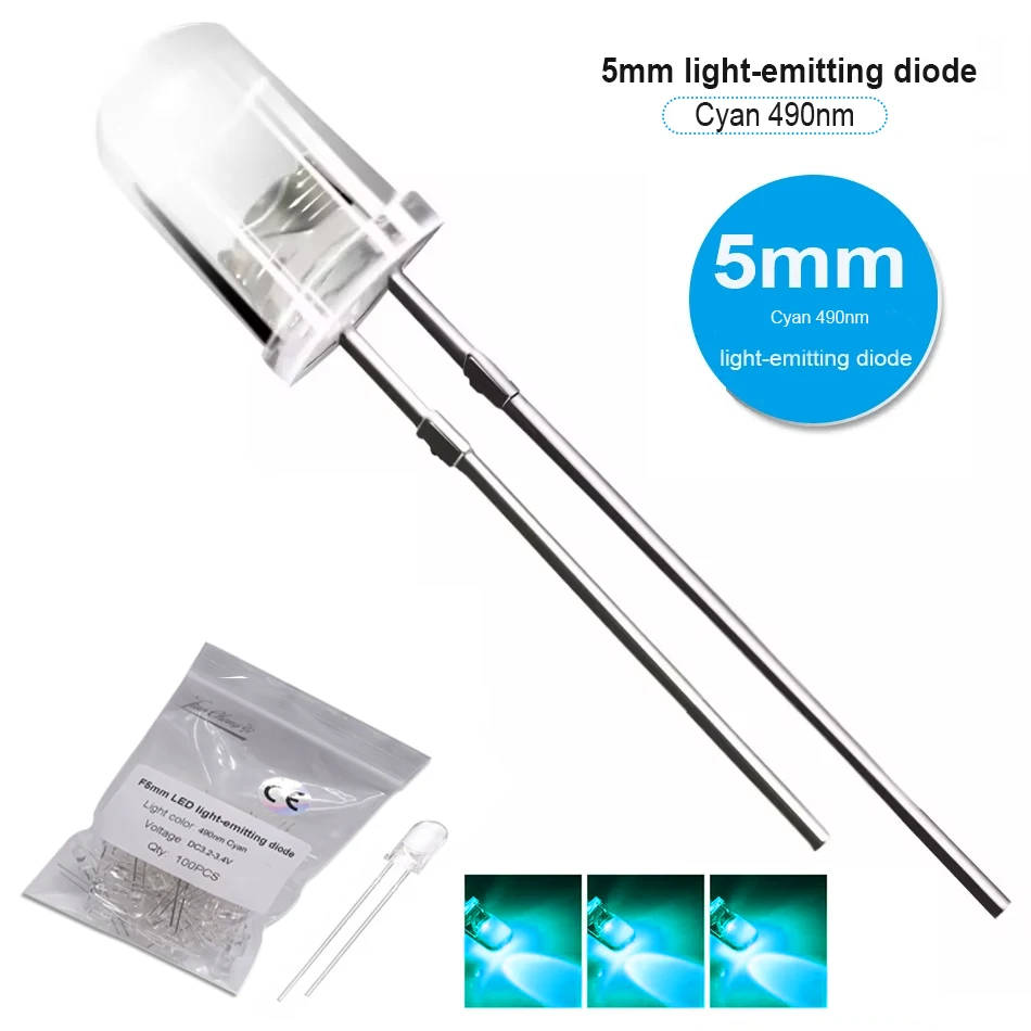 

TiaoChongYi F5MM LED голубой светодиод 5 мм
